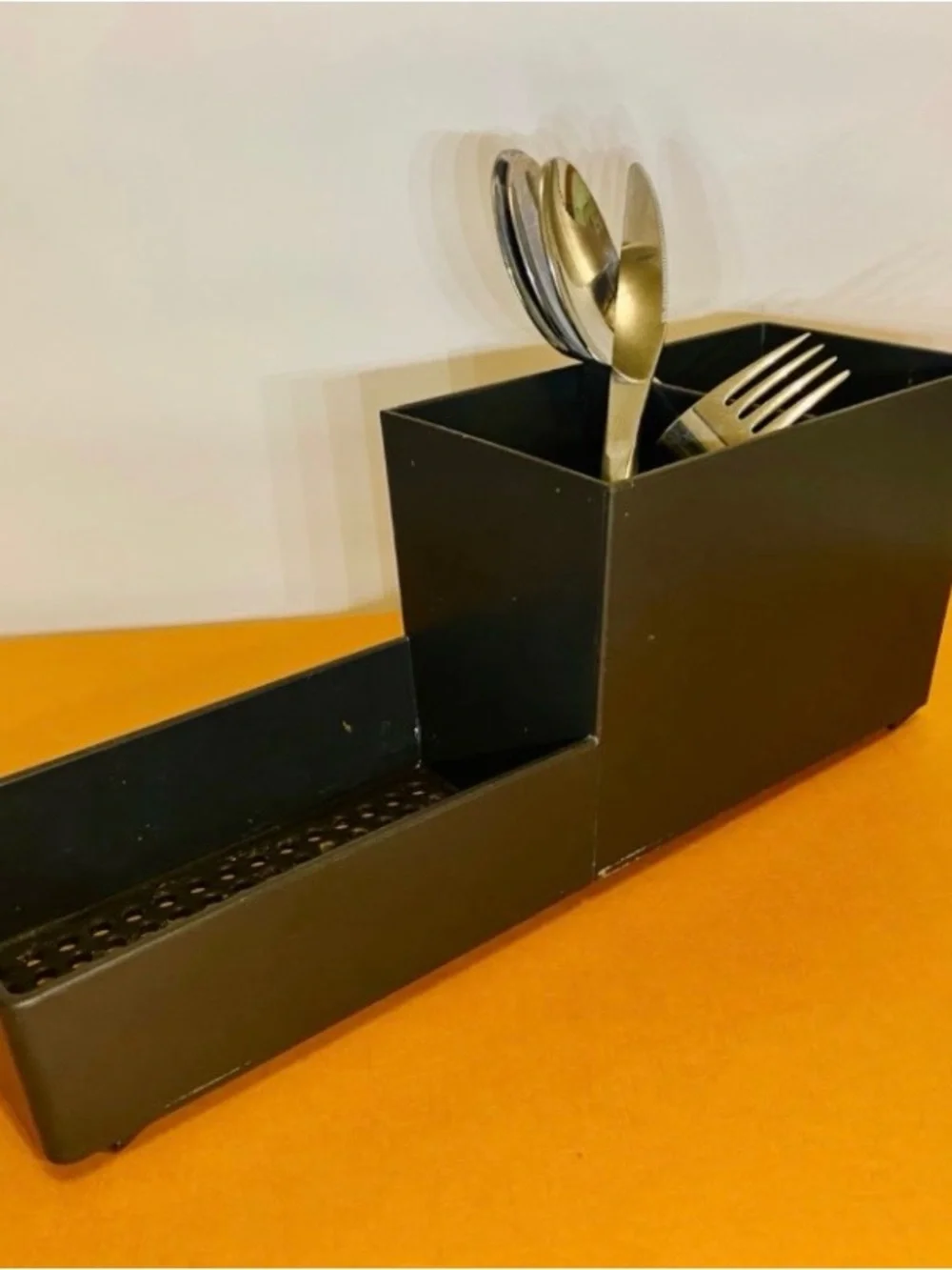 NWT IKEA RINNIG Black Plastic Utensil Organizing Sink Rack for Accessories